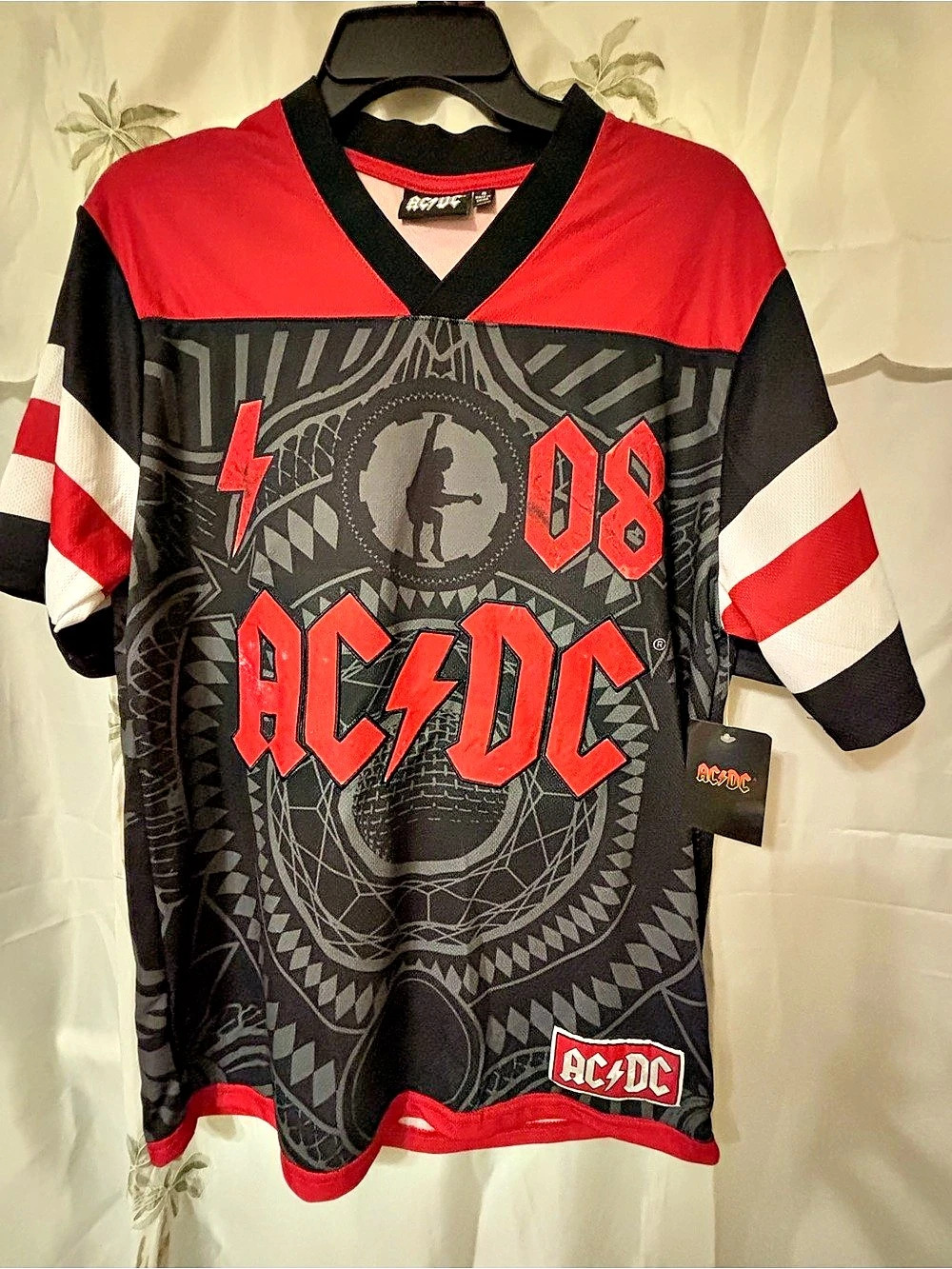 AC/DC  Band Black Ice jersey Red Black Small NWT